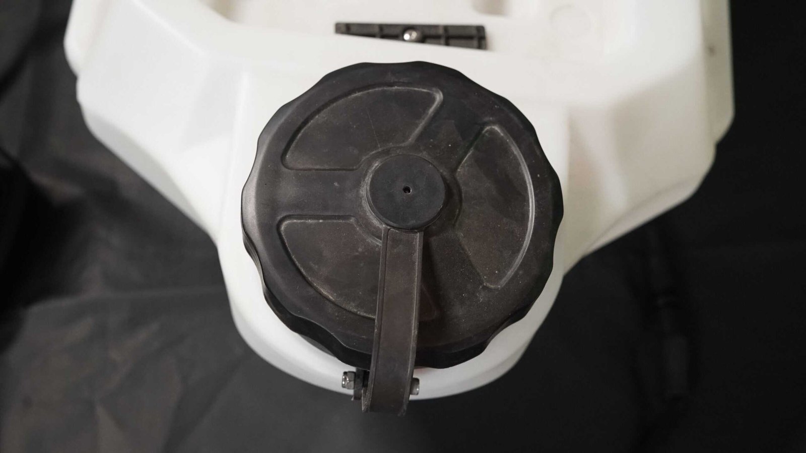 Close view of the Shakti drone's ten-litre tank cap